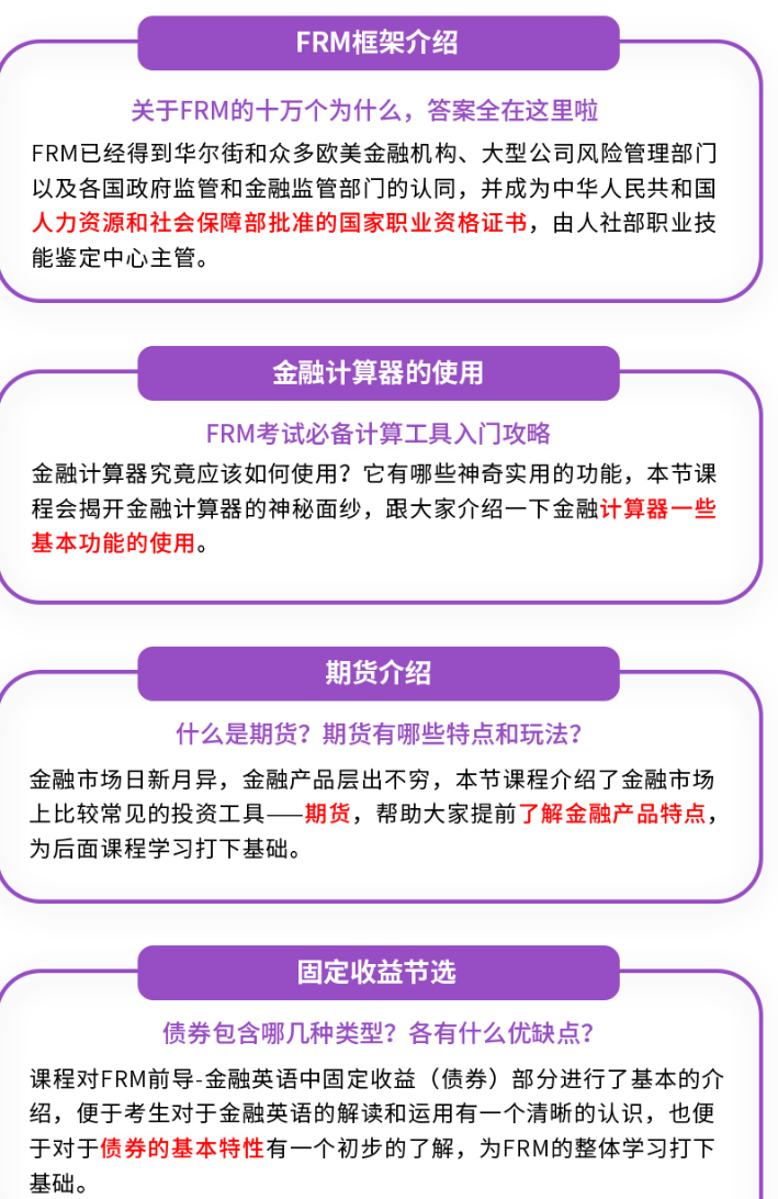 FRM学习方案