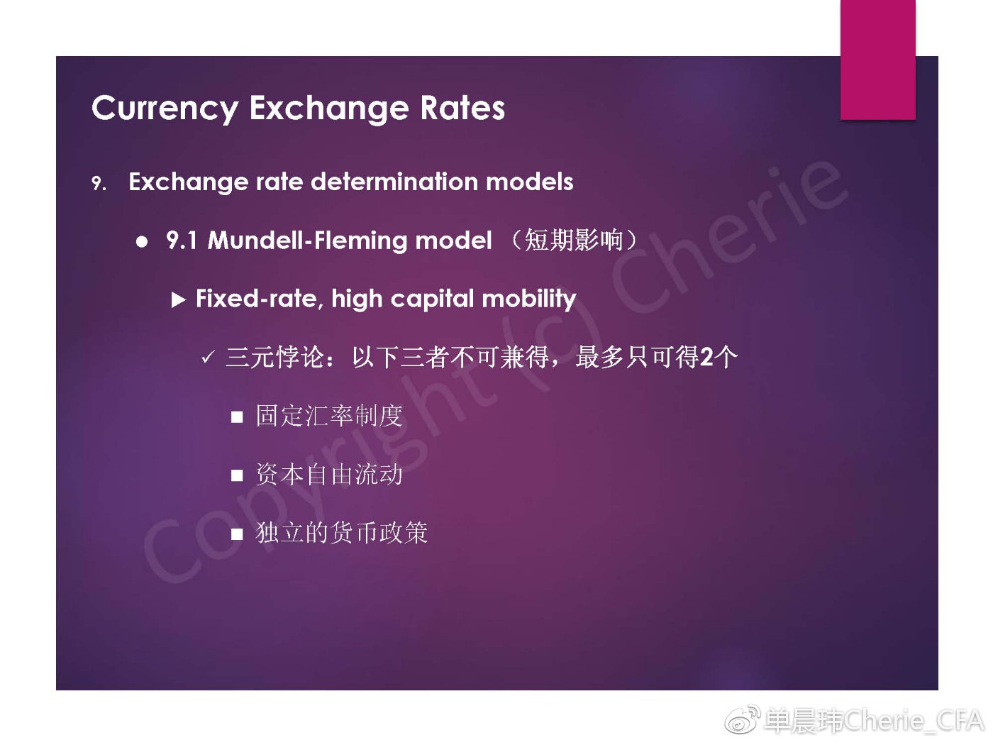 CFA二级经济学复习重点