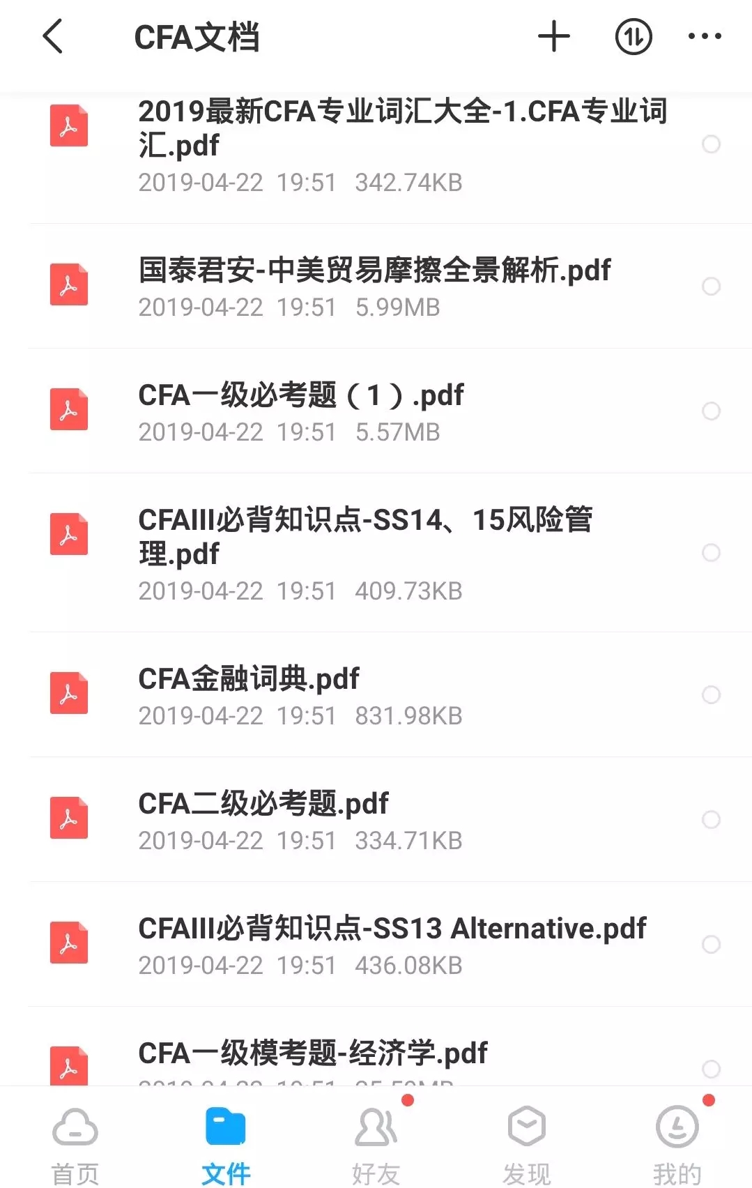 CFA考试资料