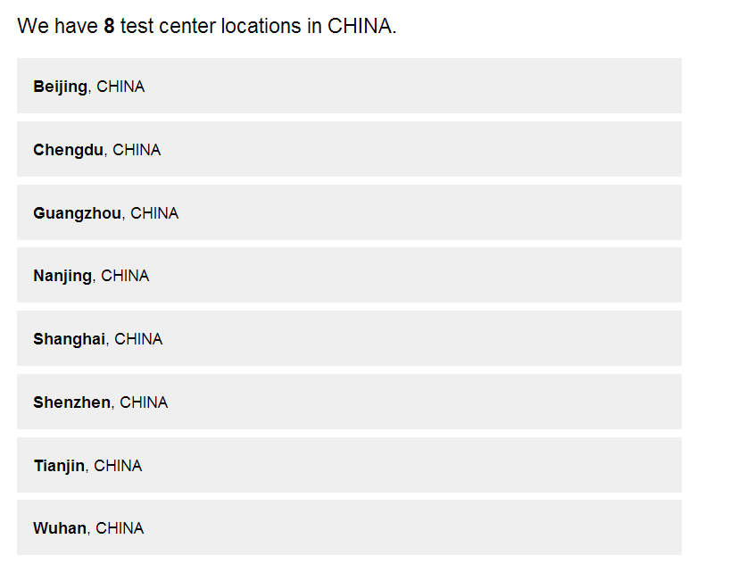 CFA考点路线详情,2016年6月中国CFA考点详细地址,CFA考点路线