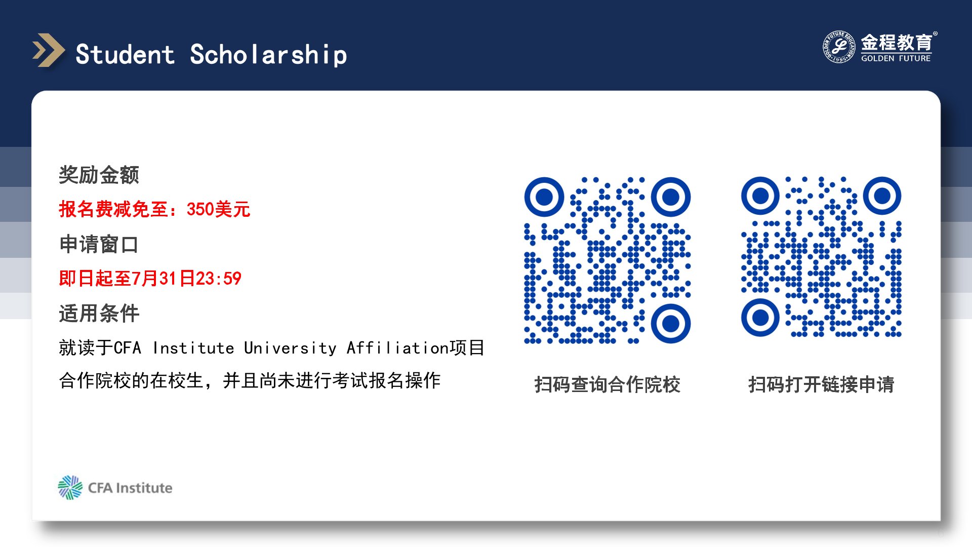 CFA奖学金申请流程